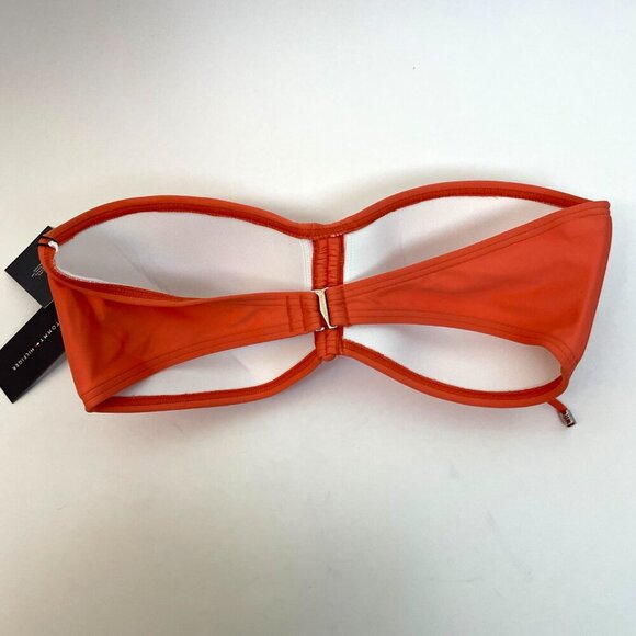 TOMMY HILFIGER Convertible Bandeau Bikini Top Large Orange - Picture 8 of 9